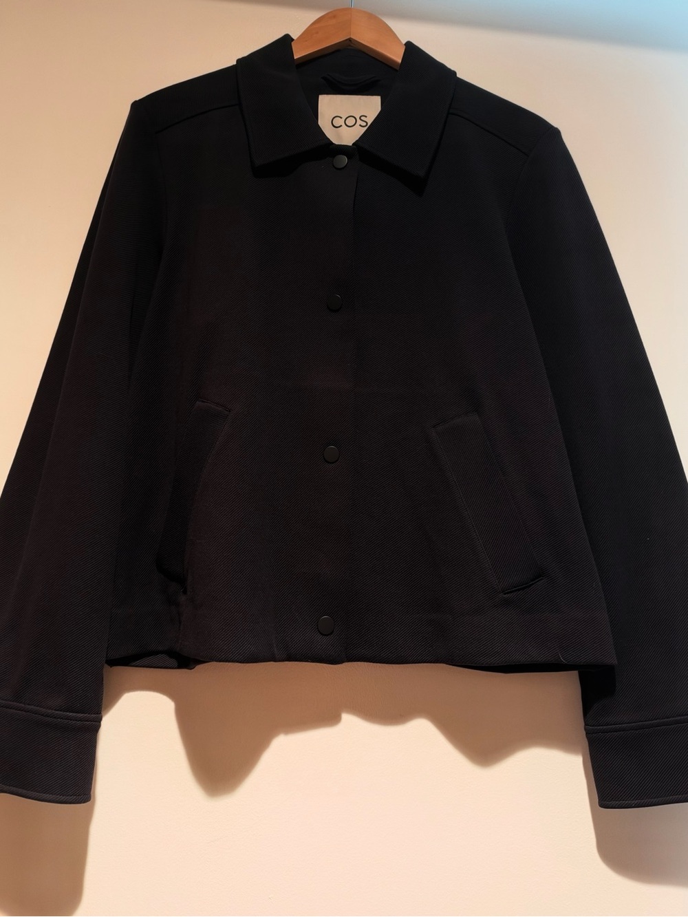 COS Navy Snap-Front Bomber Jacket - Picture 3 of 3
